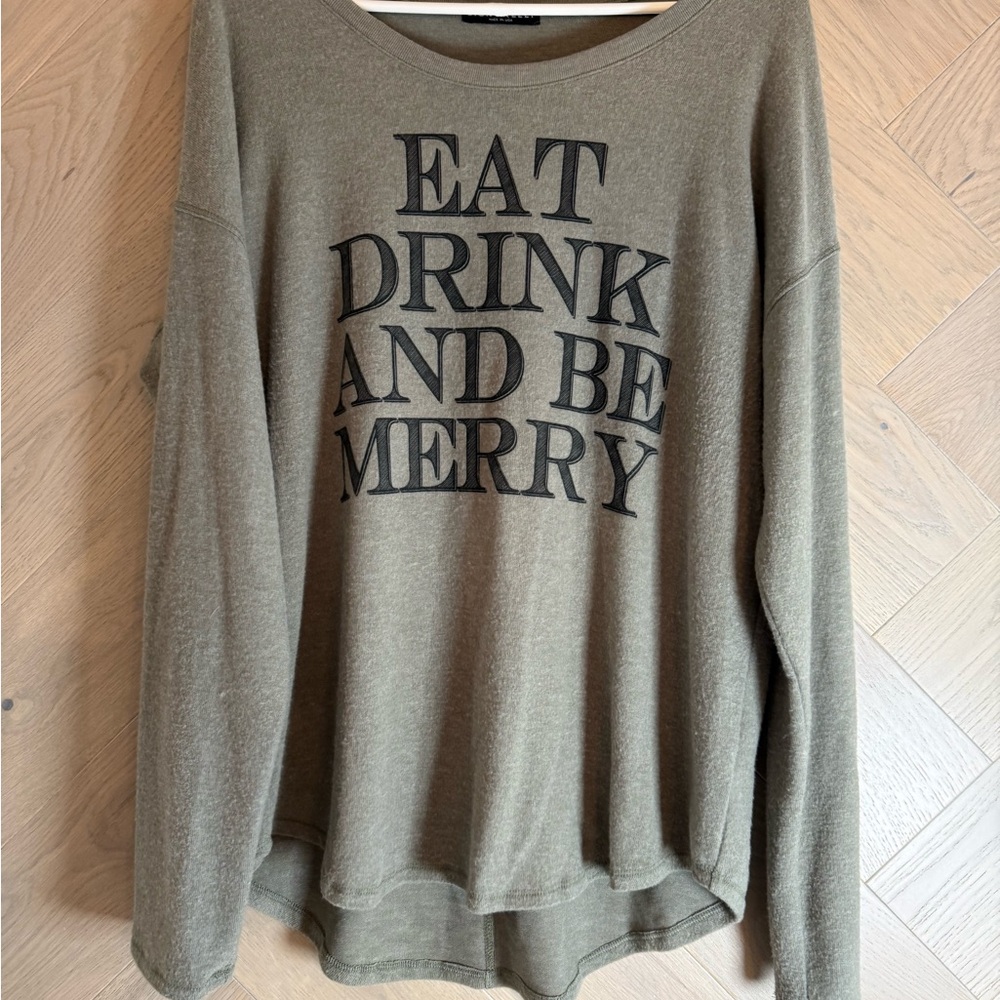 Signorelli Olive Green Crewneck Top with Black Label